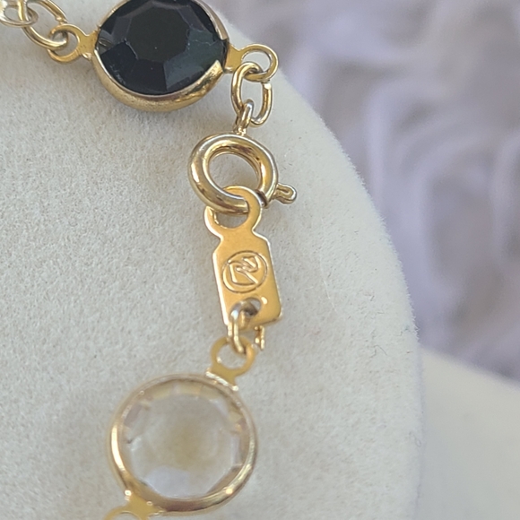 Vintage Swarovski Black and Gold Bracelet-Excellent Condition - Picture 2 of 3